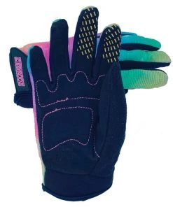 ZippyRooz Rainbow Full Finger Kids Biking Gloves