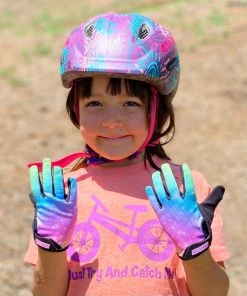 ZippyRooz Rainbow Full Finger Kids Biking Gloves