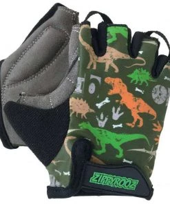 BIKE Zippyrooz Dinosaurs Half Finger Kids Biking Gloves