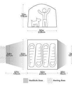 Big Agnes Bunk House 4 Person Tent CAMP