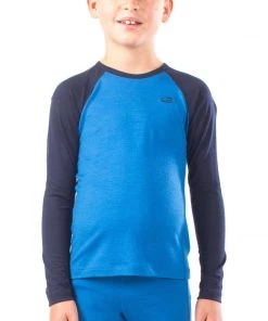 Icebreaker Kids Oasis Long Sleeve Crewe Ski And Snowboarding Clothing